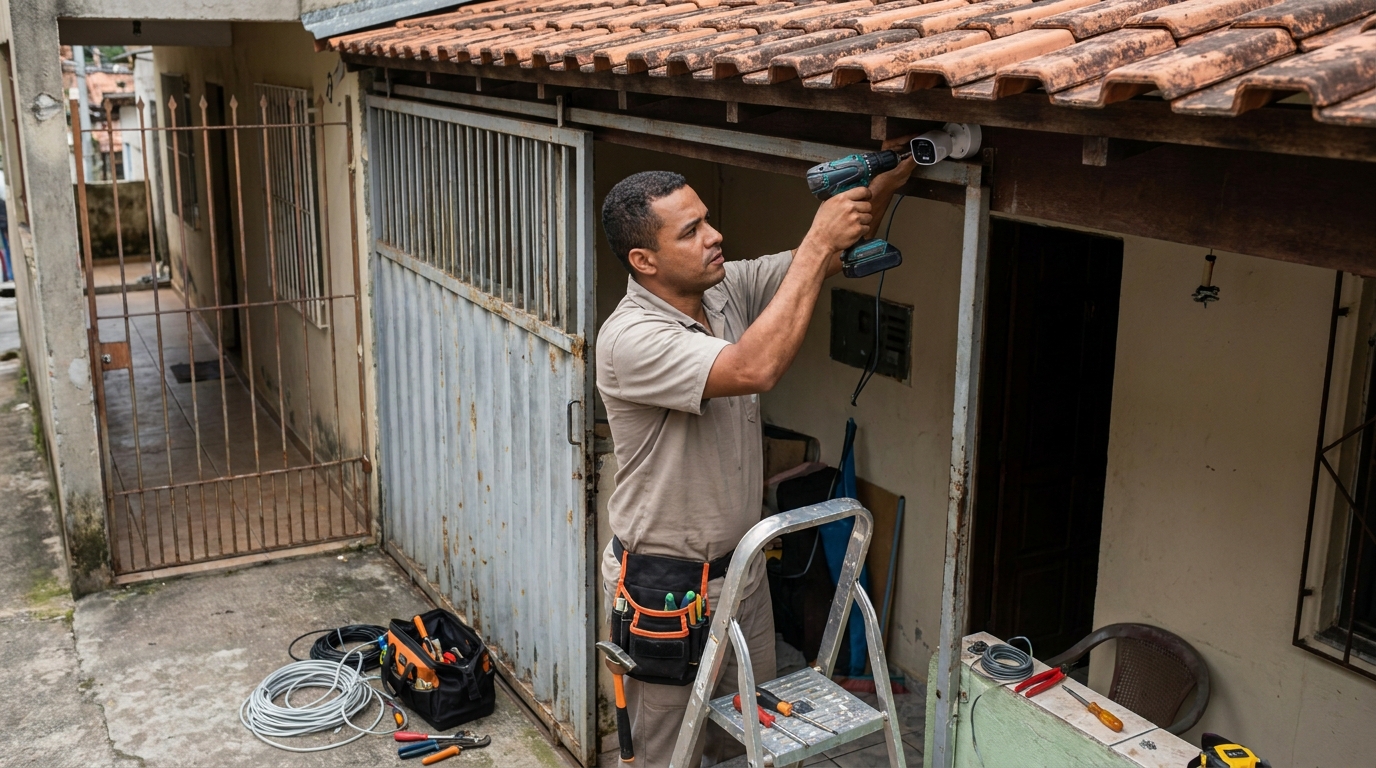 Instalação de Câmera Residencial nos Guarapes, Natal‑RN