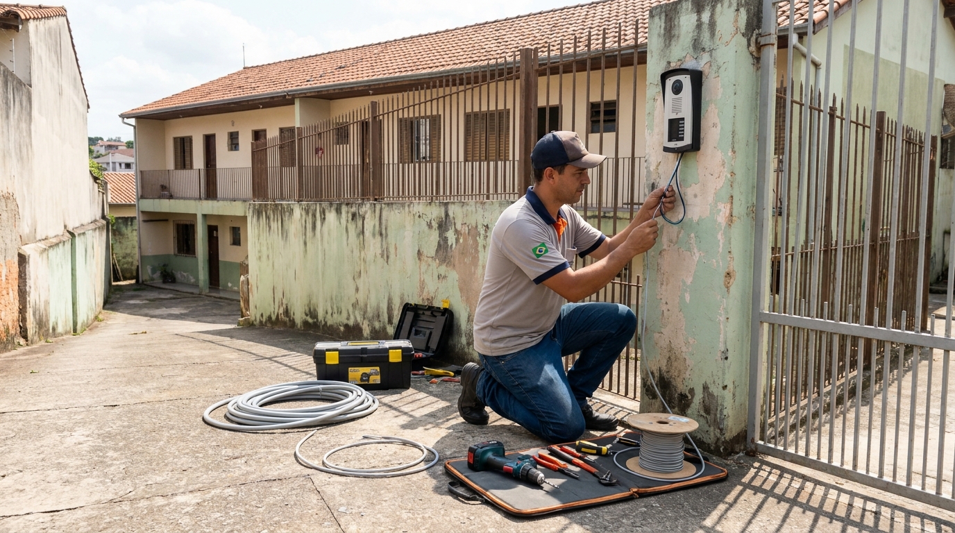 Instalação de Porteiro Eletrônico no Barro Vermelho, Natal‑RN