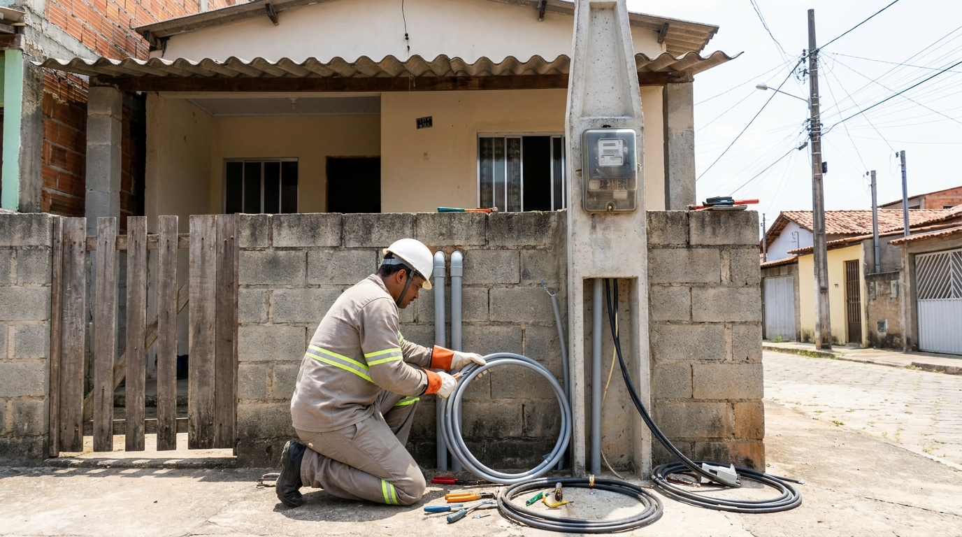 Instalação de Poste Padrão em Natal‑RN
